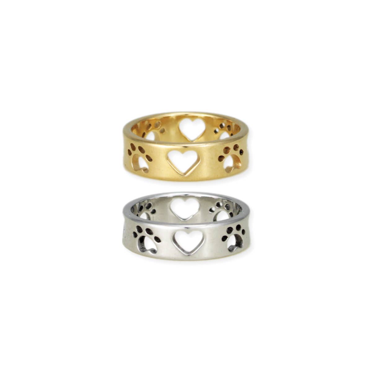 Furrever Friend Heart Paw Band Ring