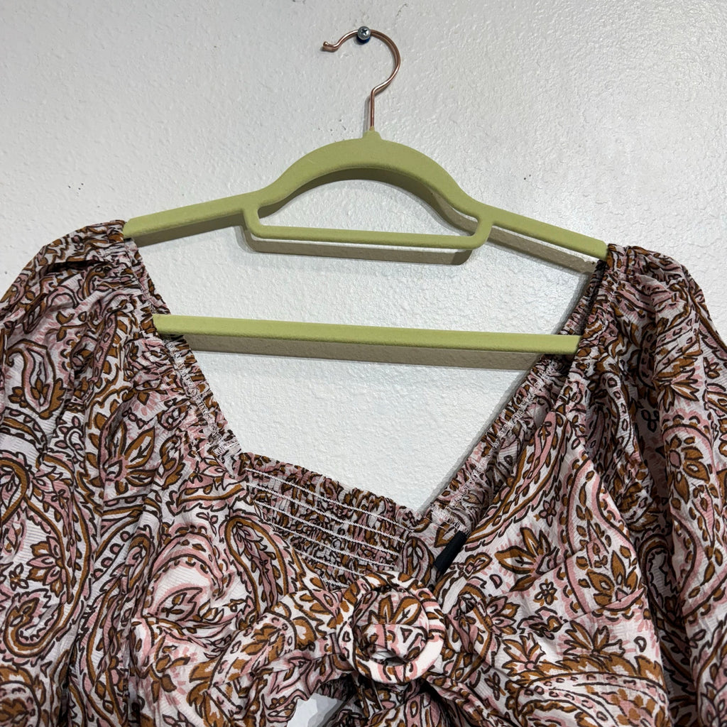 Minkpink Jedda Crop Blouse in Paisley Sz XL NWT