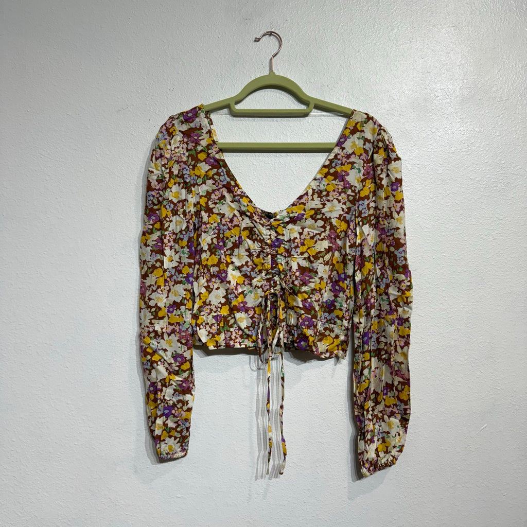 Sanctuary Sunny Field Drawn To You Floral Top Sz XS NWT