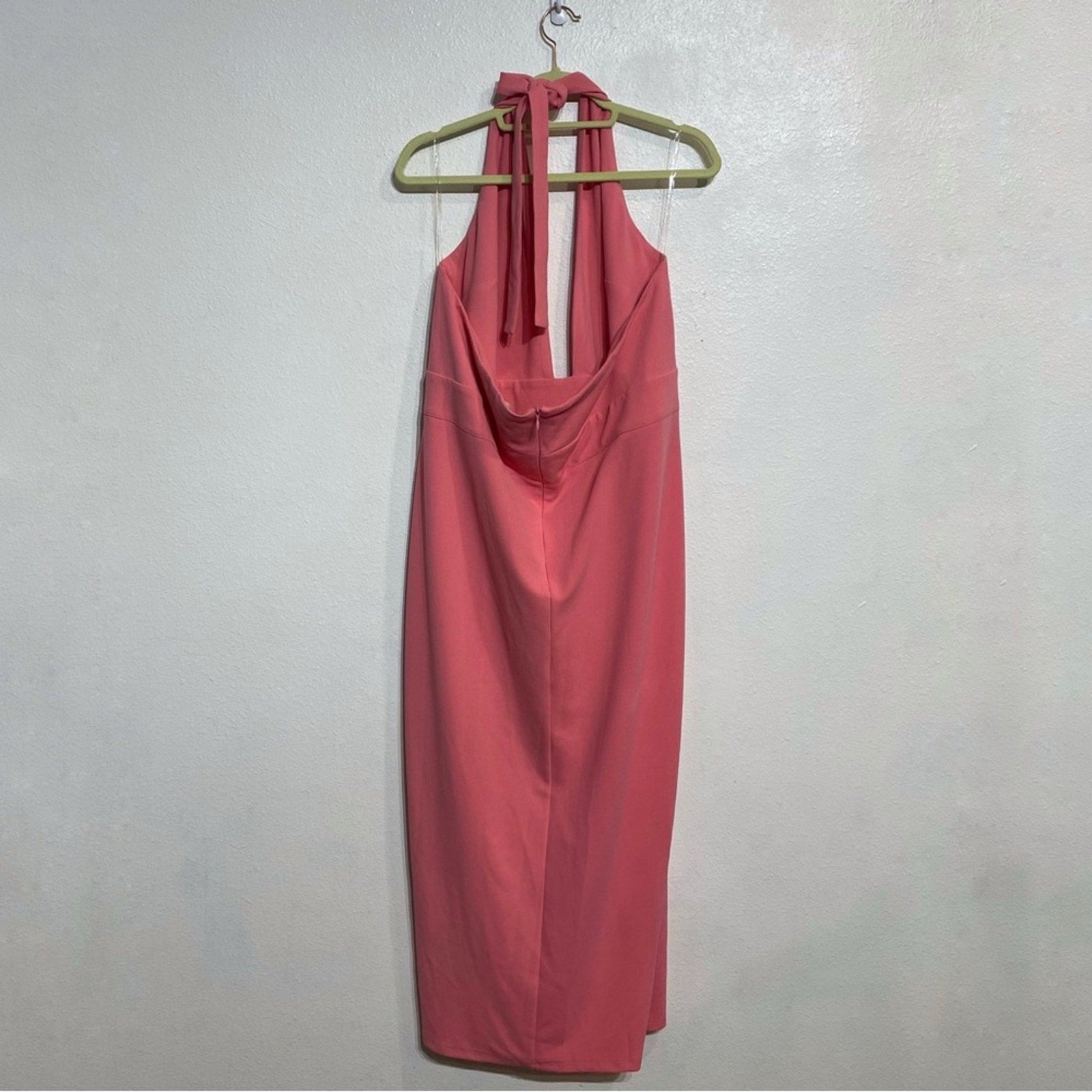 Clothing Obsessed Company Pink Curvy Fit Halter Midi Dress Sz 3XL NWT
