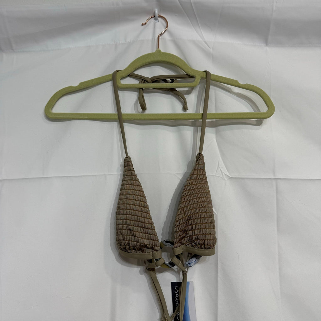 Isabella Rose Truffle Maza Triangle Bikini Top Sz S NWT