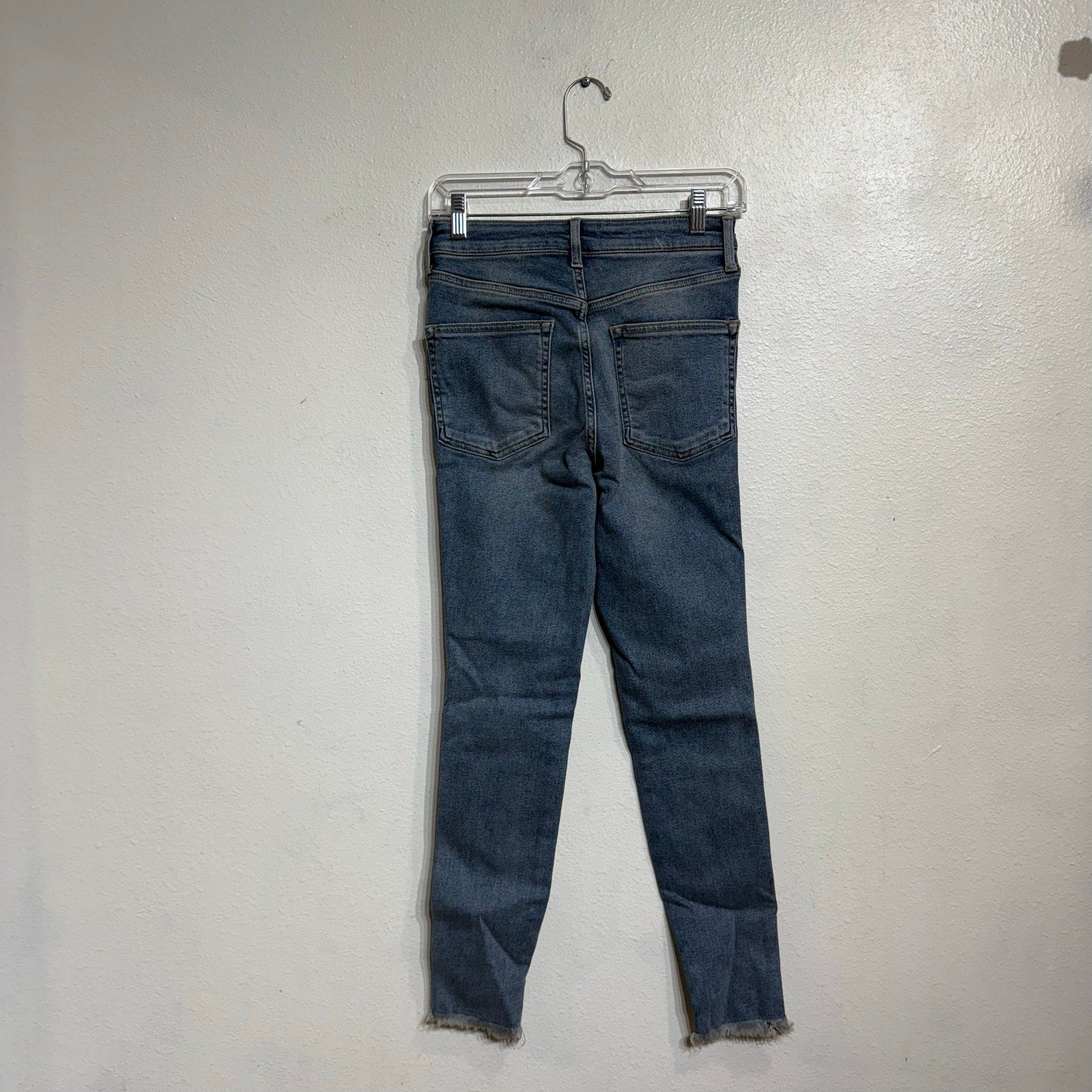 Free People Sierra Blue Raw High Rise Jeggings Sz 27 NWT