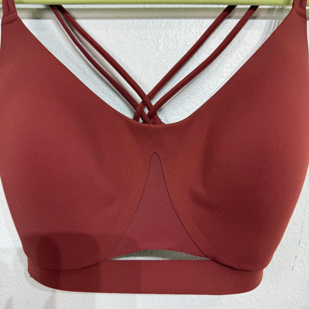Victoria’s Secret VSX Brick Coral Strappy Sports Bra Sz S DD NWT