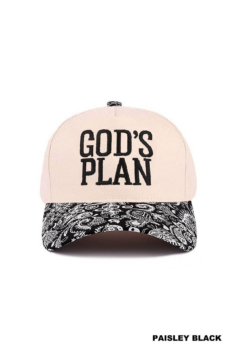 `0304 God's Plan Two Tone Cotton Hat SI-29581