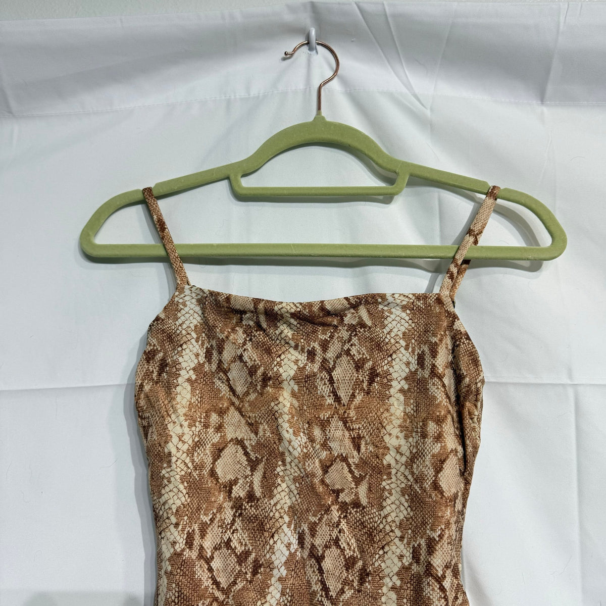 Vitamin A Swim Sand Snake Print Jenna High Leg One Piece  Sz S NWT