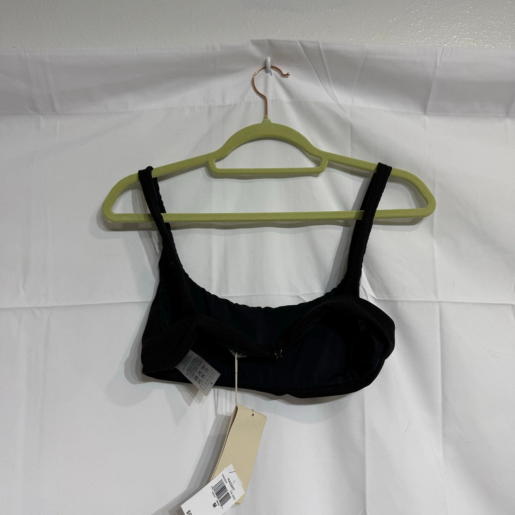 Haight Black Crepe Thidu Bikini Top Sz M NWT