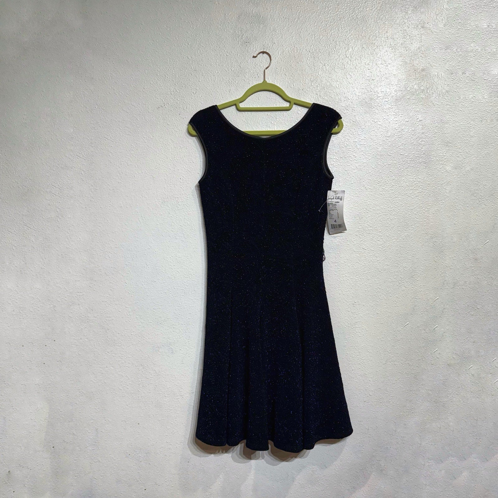 Joseph Ribkoff Black Royal Blue Fit Flare Dress Sz 4 NWT