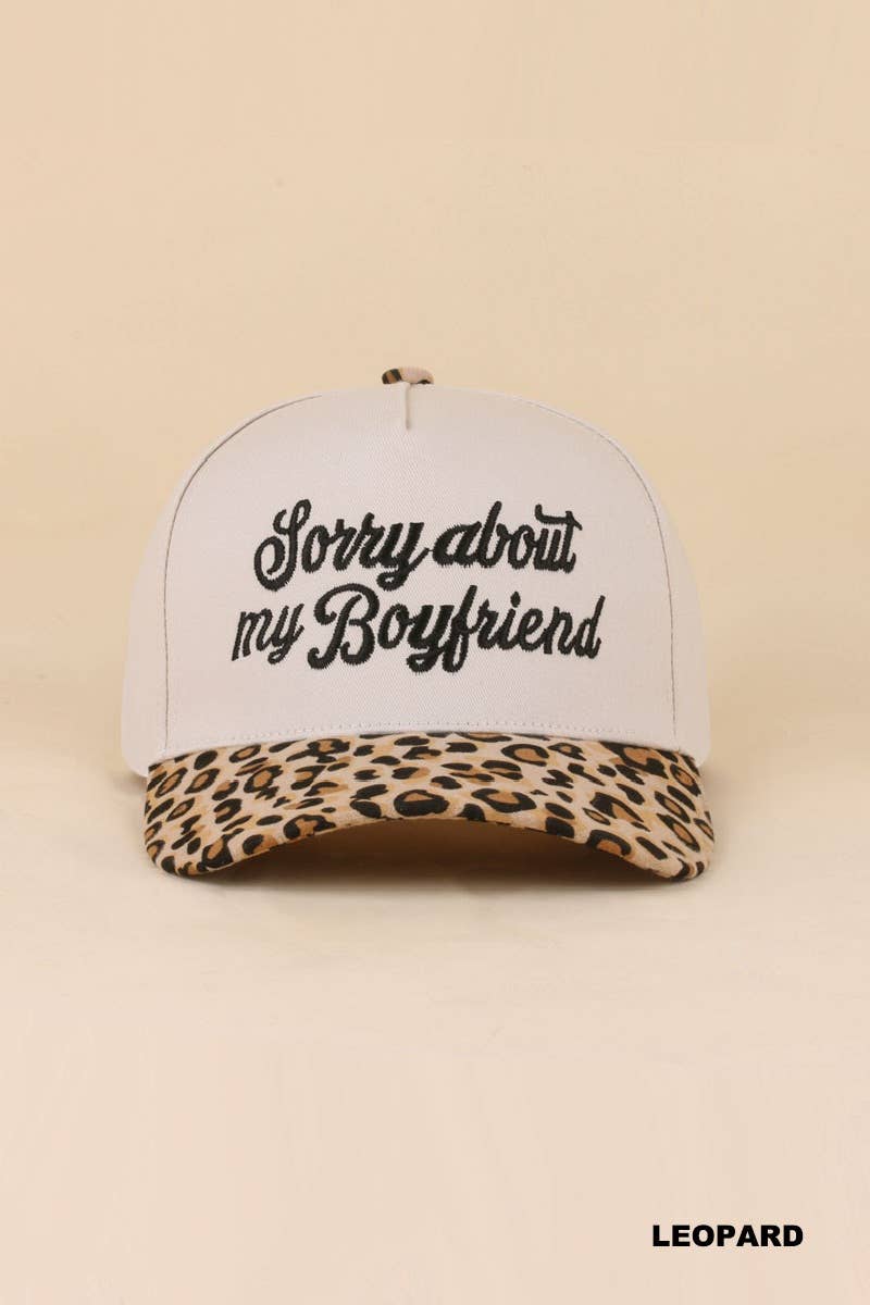 0519 Sorry About My Boyfriend Two Tone Snapback Hat SI-29864