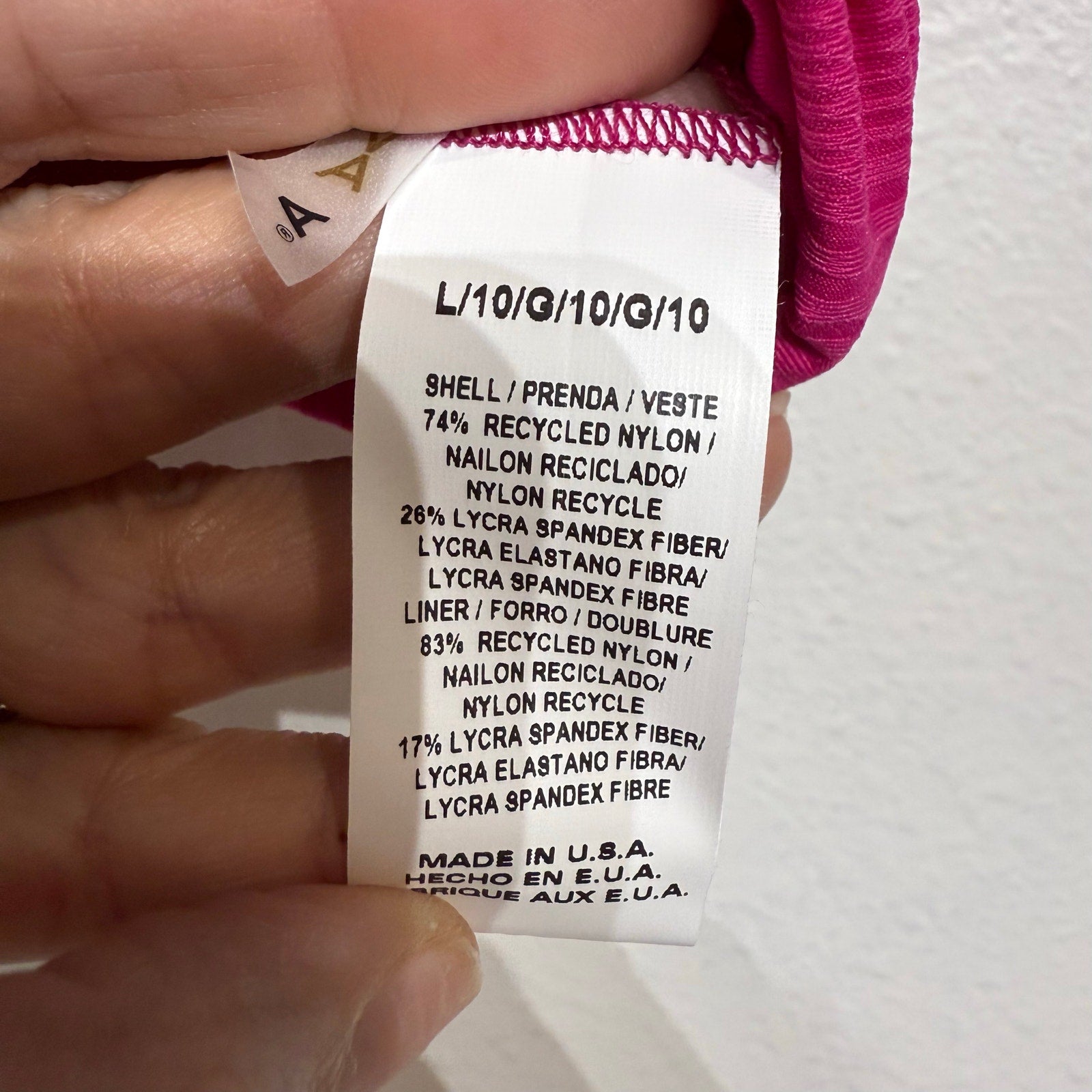 Vitamin A Hot Pink Sienna Tank Bikini Top  Sz 10/L NWT
