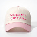 I’m Literally Just A Girl Pink Cream Adjustable Hat NWT