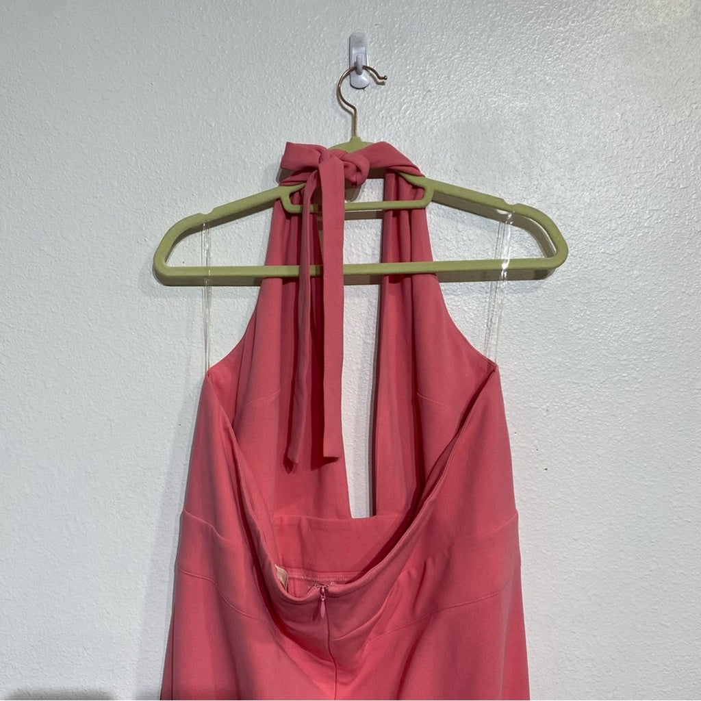 Clothing Obsessed Company Pink Curvy Fit Halter Midi Dress Sz 3XL NWT