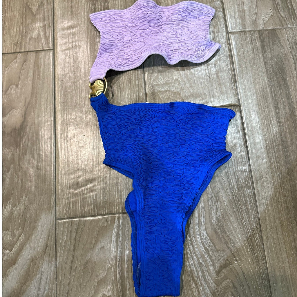 Cleonie Lilac Atlantic Colorblock Cut Out One Piece Sz O/S NWT