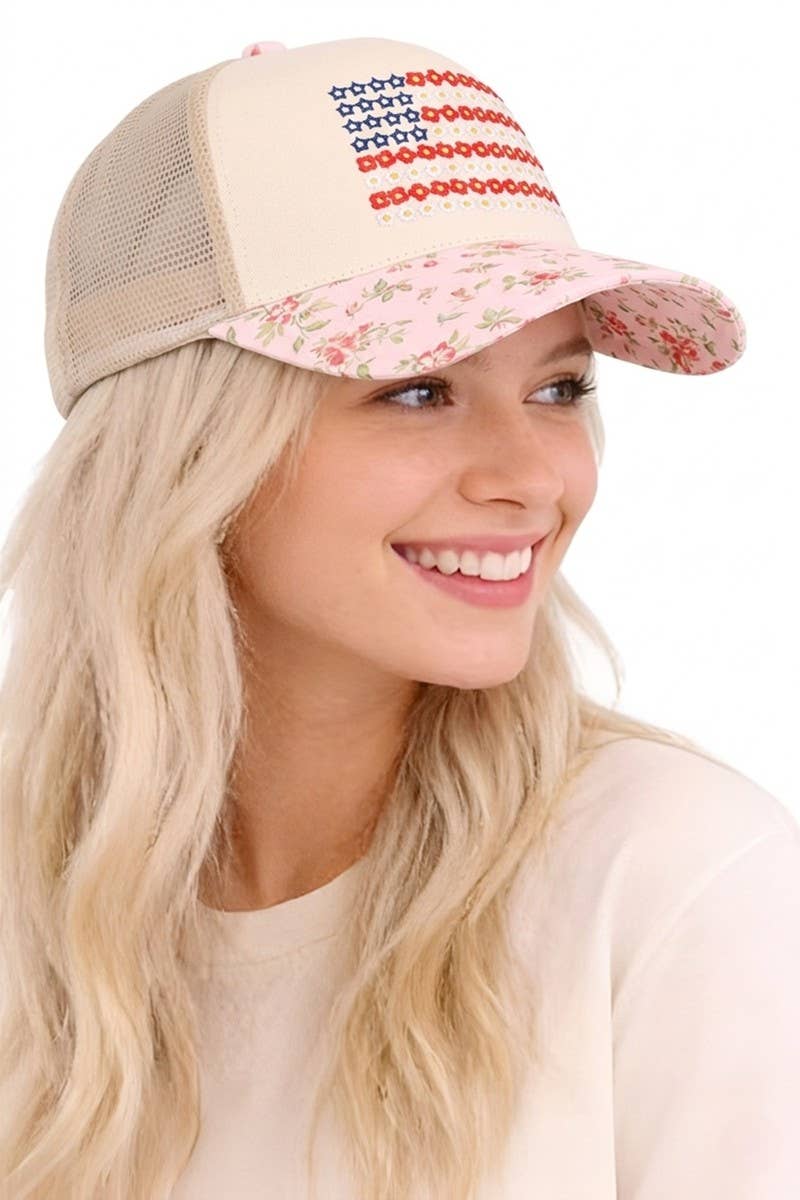 0519 American Flag Two Tone Mesh Snapback Hat SI-29723