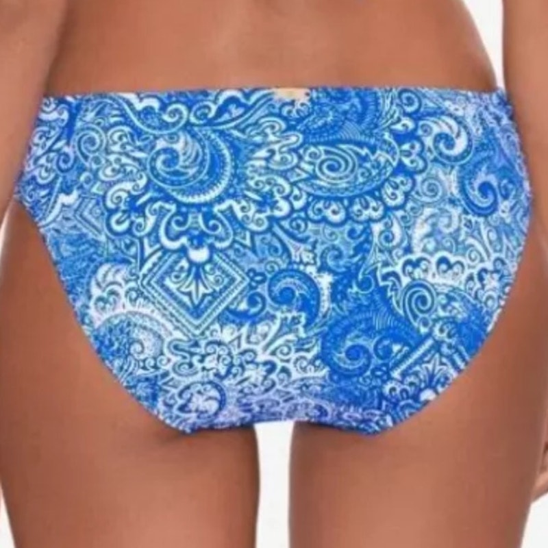 Ralph Lauren Blue Paisley Artisanal Woodblock Bikini Bottoms Sz 12 NWT