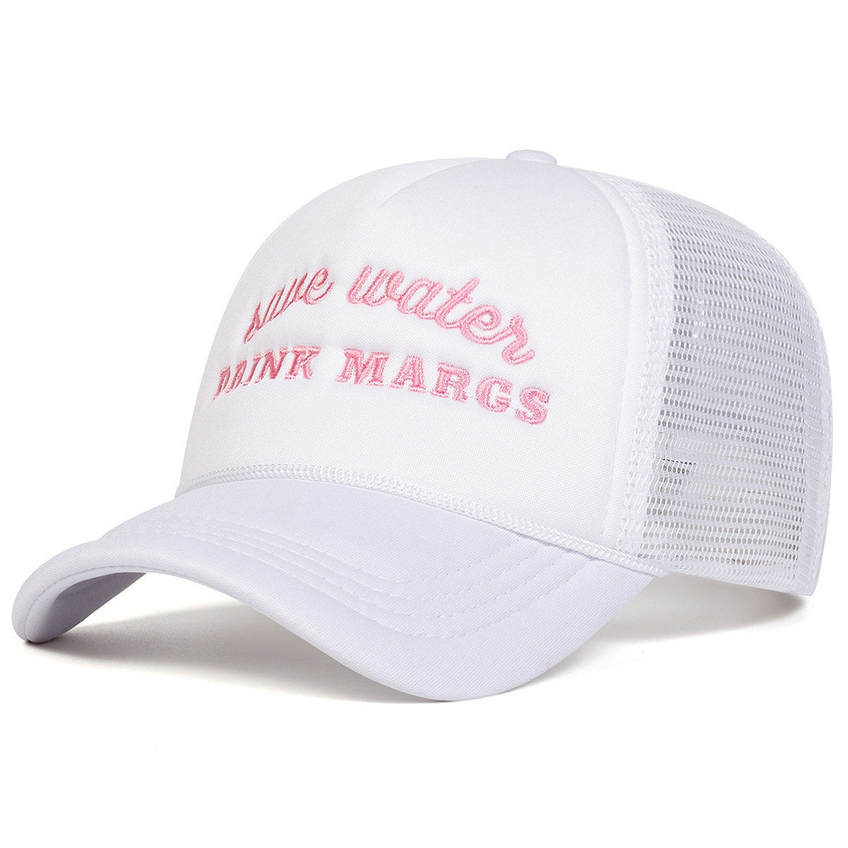 Save Water Drink Margs White Adjustable Mesh Trucker Hat NWOT