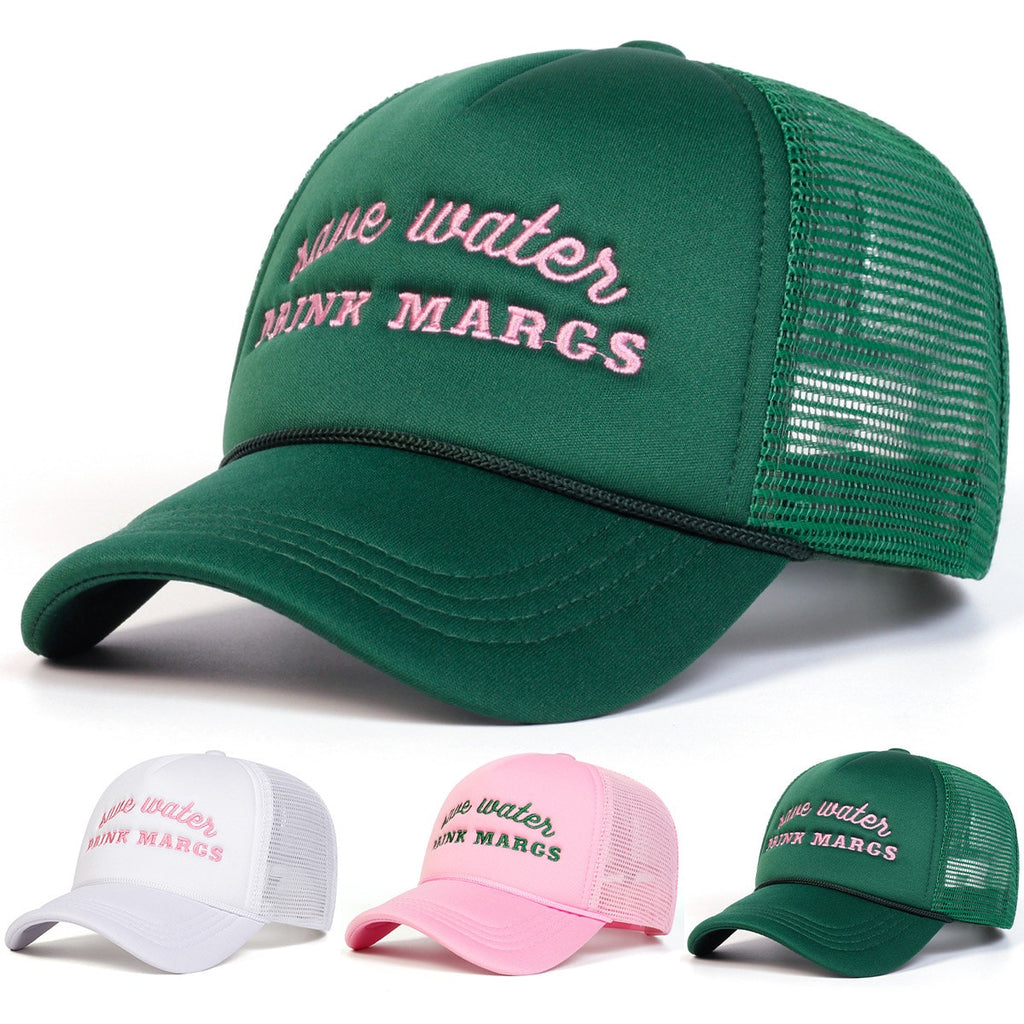 Save Water Drink Margs White Adjustable Mesh Trucker Hat NWOT
