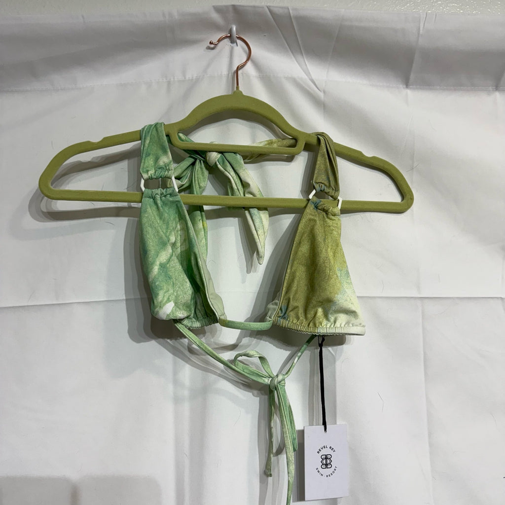 Revel Rey Sorbet Camo Bikini Top Sz L NWT