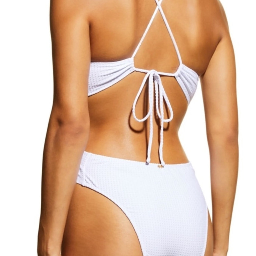 PQ Swim Sail White Vale One Piece Swimsuit Sz L NWT