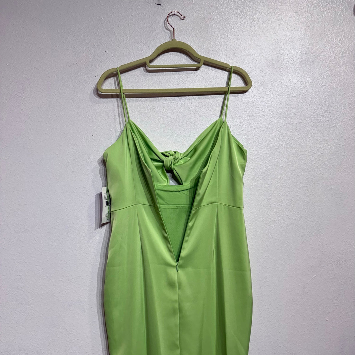 Aidan by Aidan Mattox Lime Green Tie Front Bodice Maxi Gown Sz 6 NWT