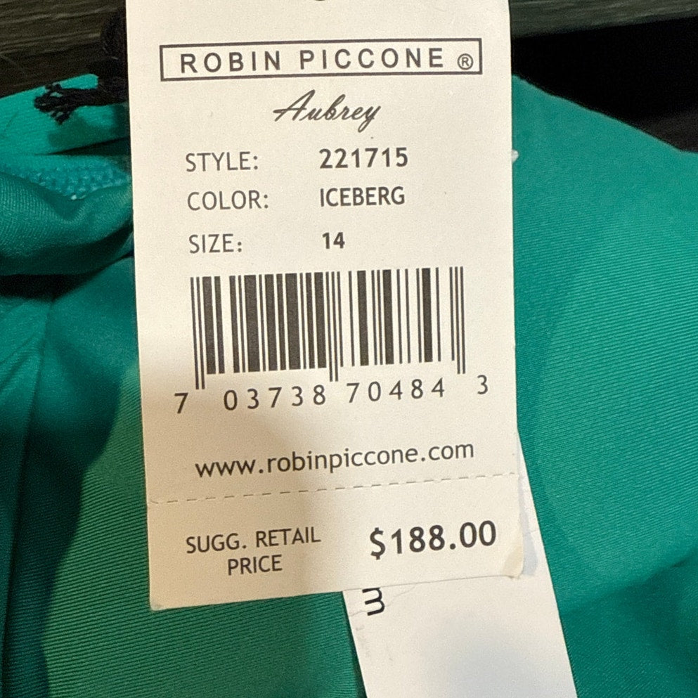 Robin Piccone Iceberg Aubrey Lace Up One Piece Sz 14 NWT