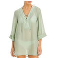 J. Valdi Sage Lace Up Shirt Swim Cover Up Sz S NWT