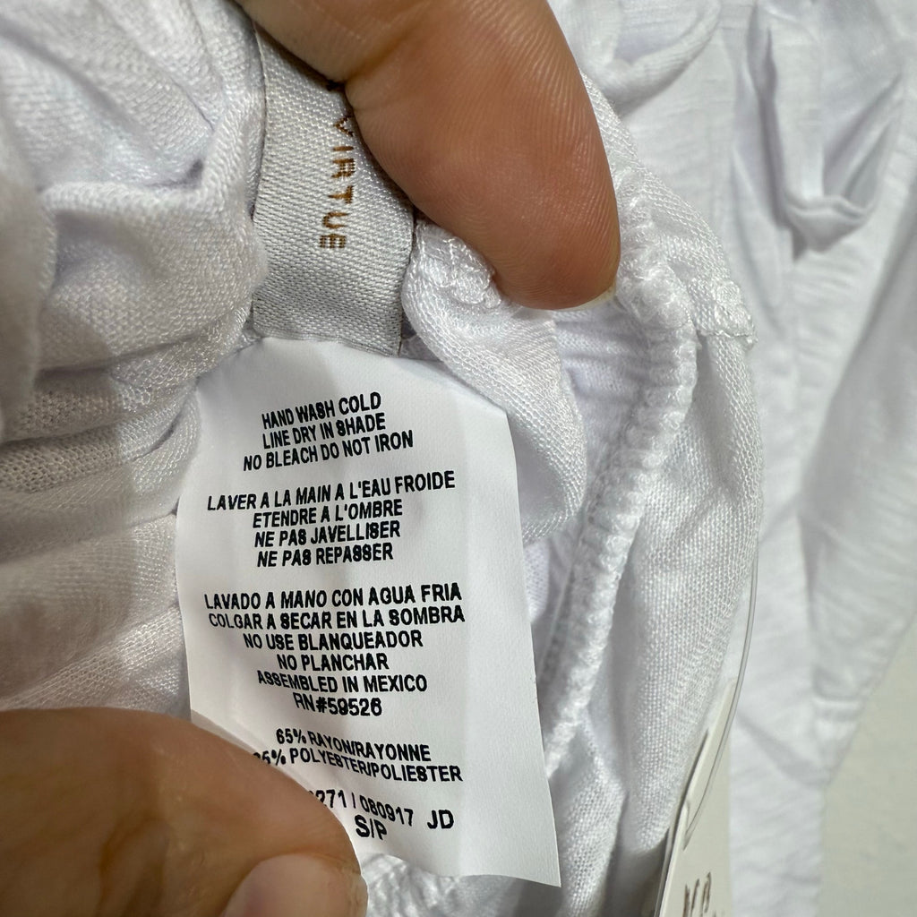 Becca by Rebecca Virtue White Reversible Swim Cover Mini Dress Sz L NWT