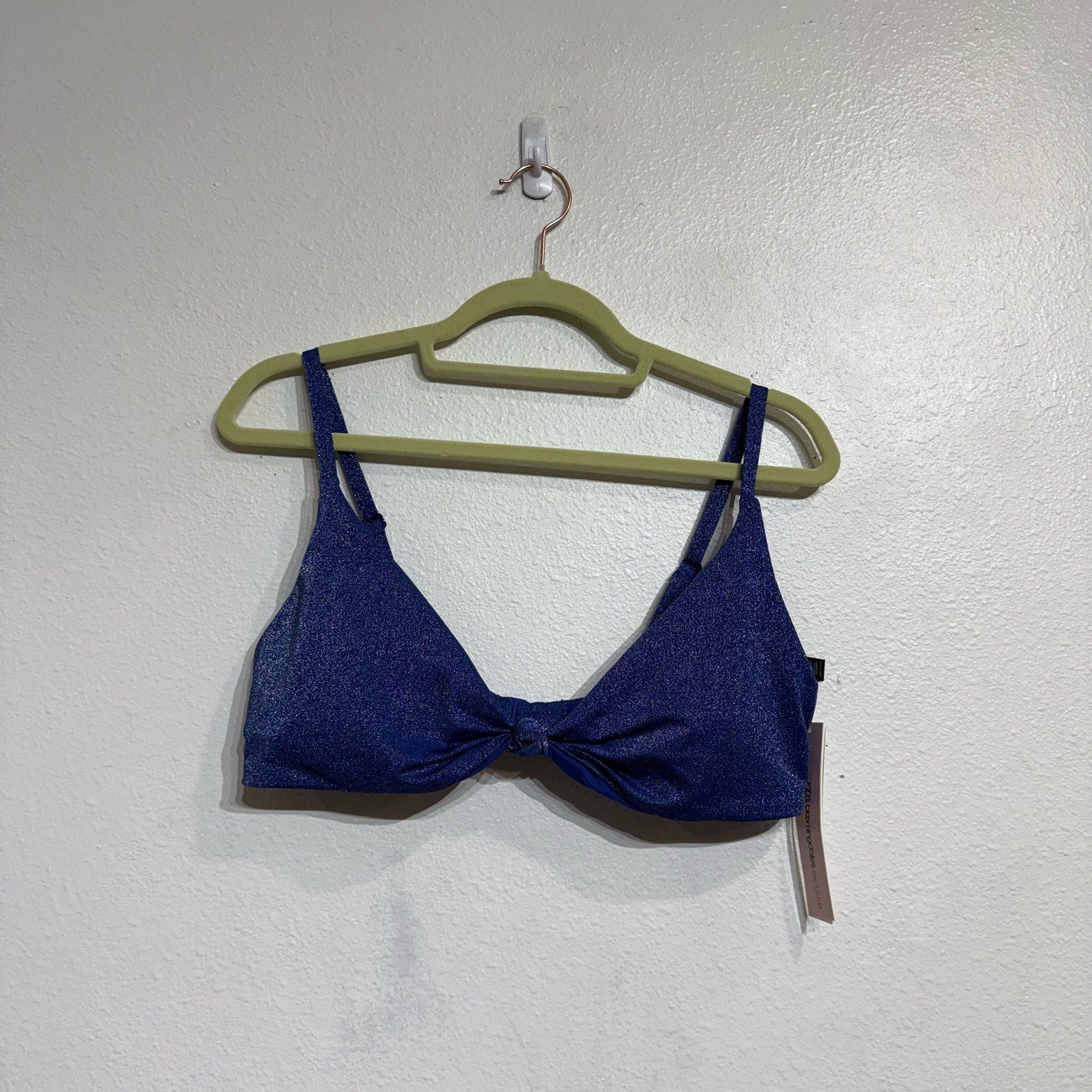 Becca By Rebecca Virtue Green Socialite Ariella Ruffle Bikini Top NWT