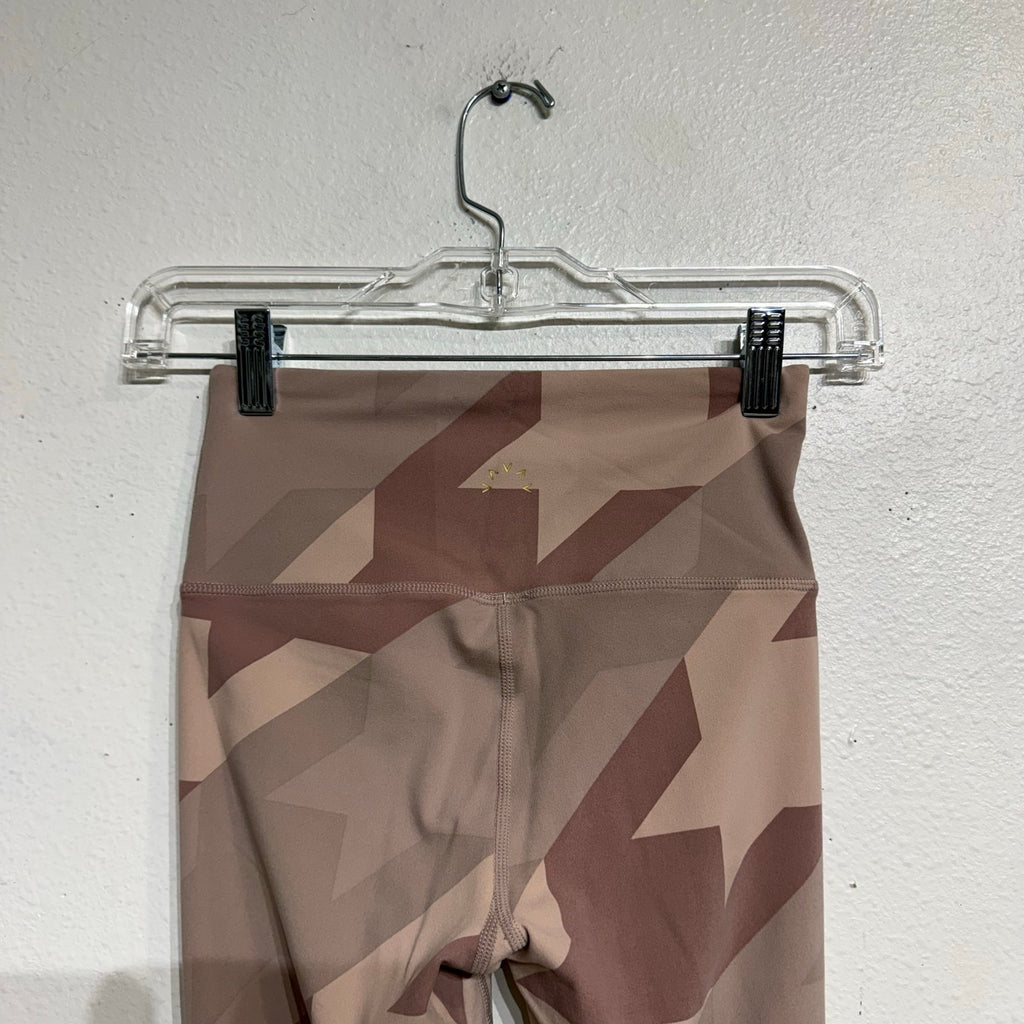 Varley Pink Taupe Camo Leggings Sz XXS NWT