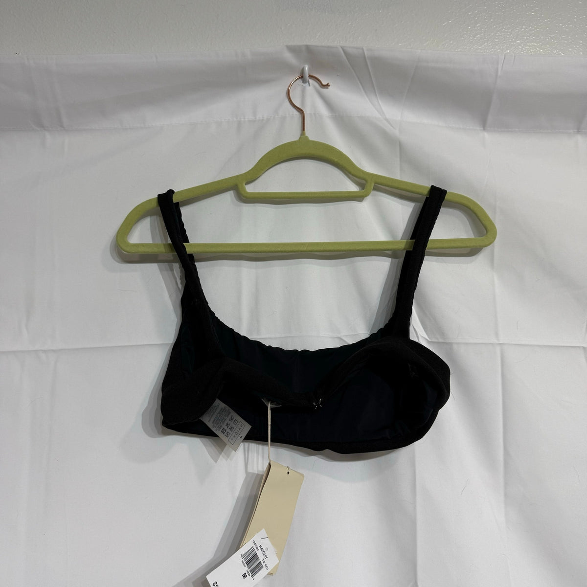 Haight Black Crepe Thidu Bikini Top Sz S NWT