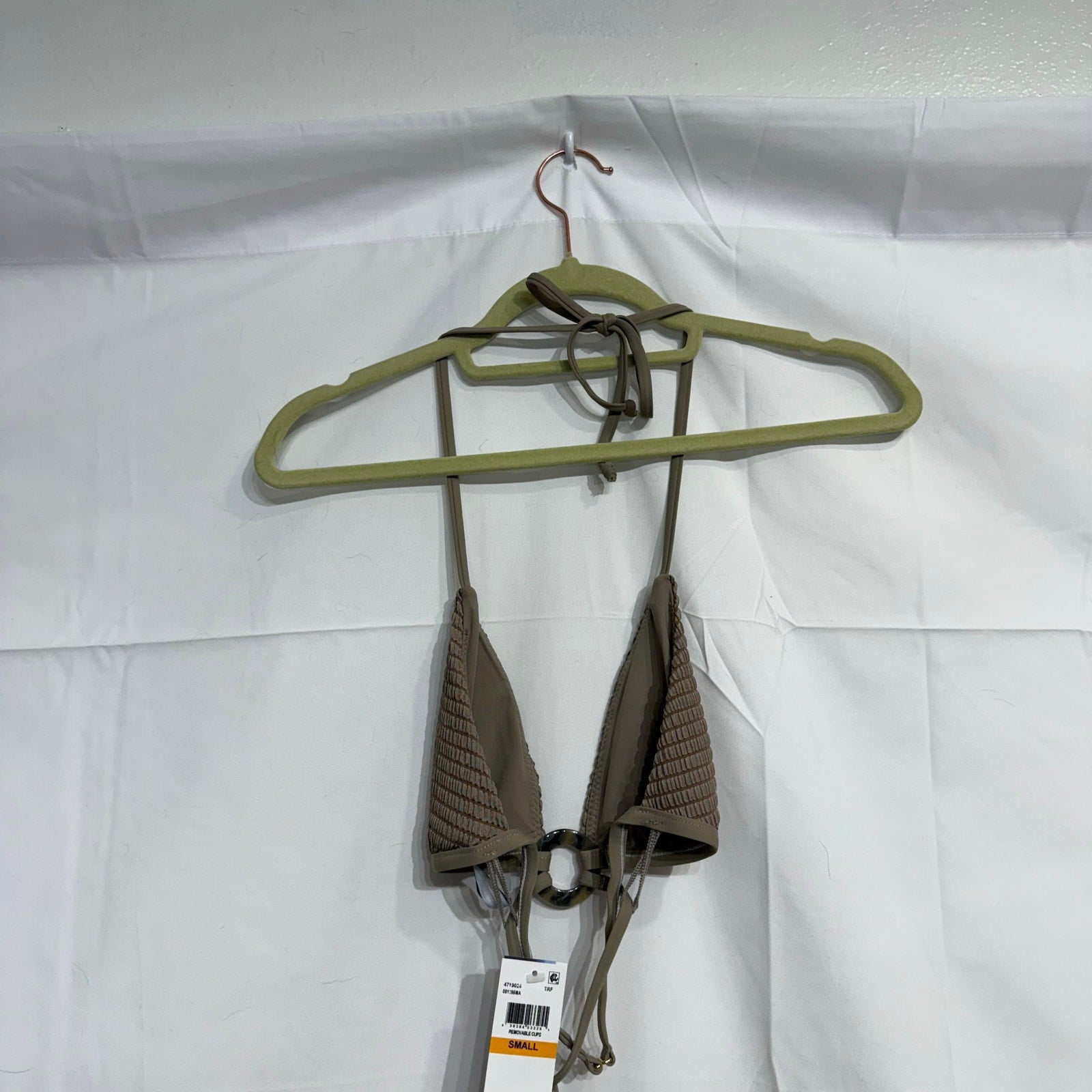 Isabella Rose Maza Triangle Bikini Top In Truffle Sz M NWT