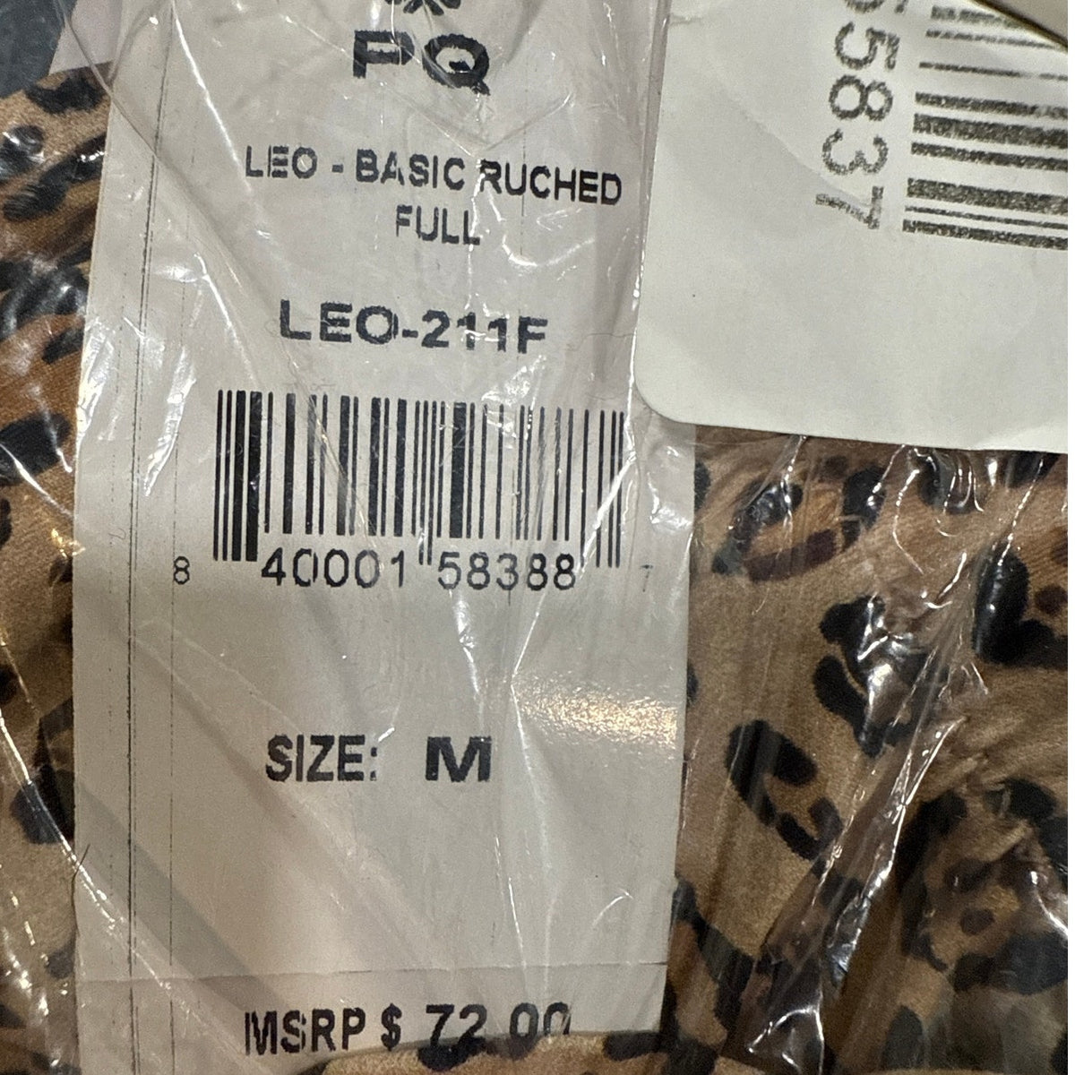 PQ Swim Basic Leopard Print Bikini Bottom Sz M NWT