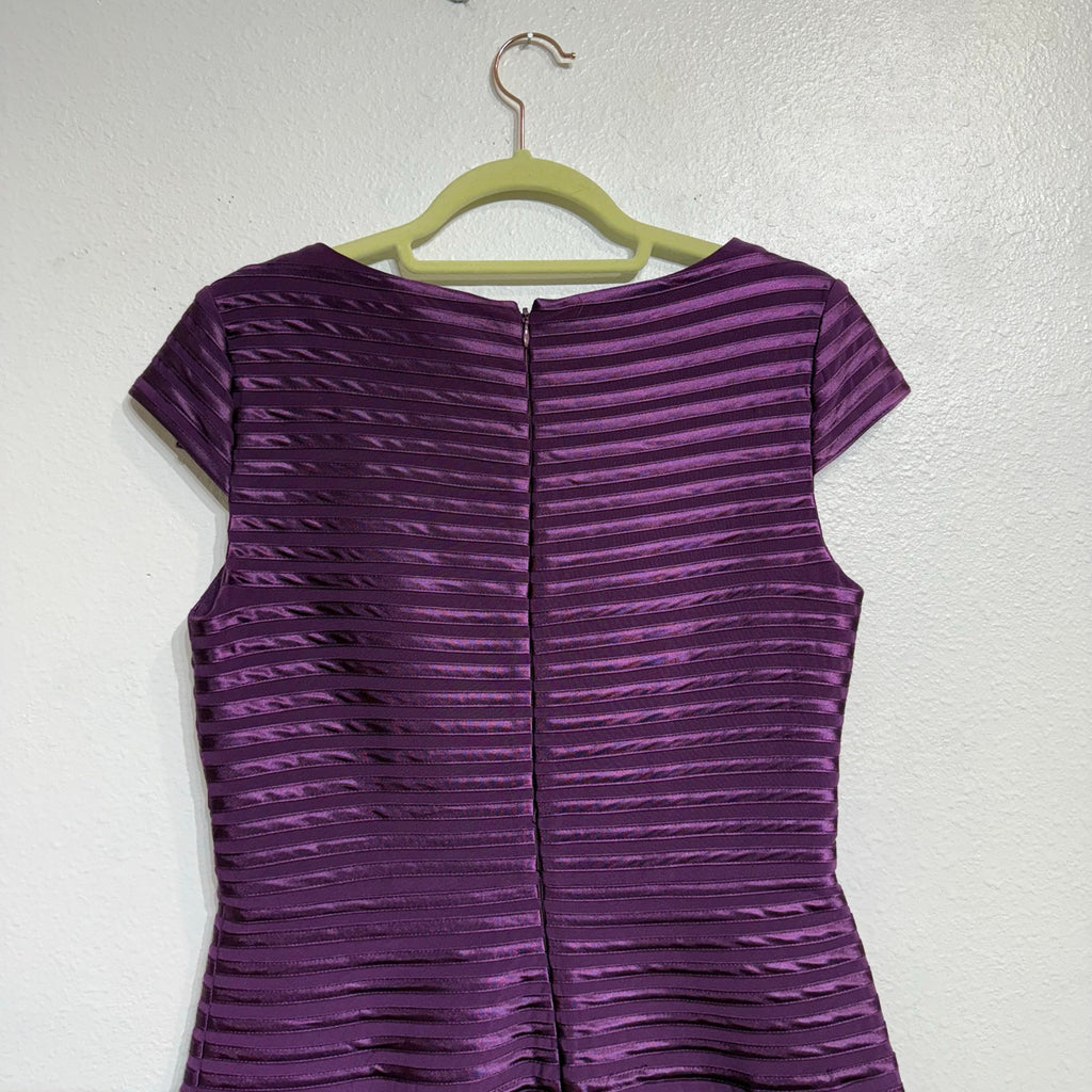 Adrianna Papell Purple Tiered Bandage Mini Bodycon Dress Sz 4 NWT
