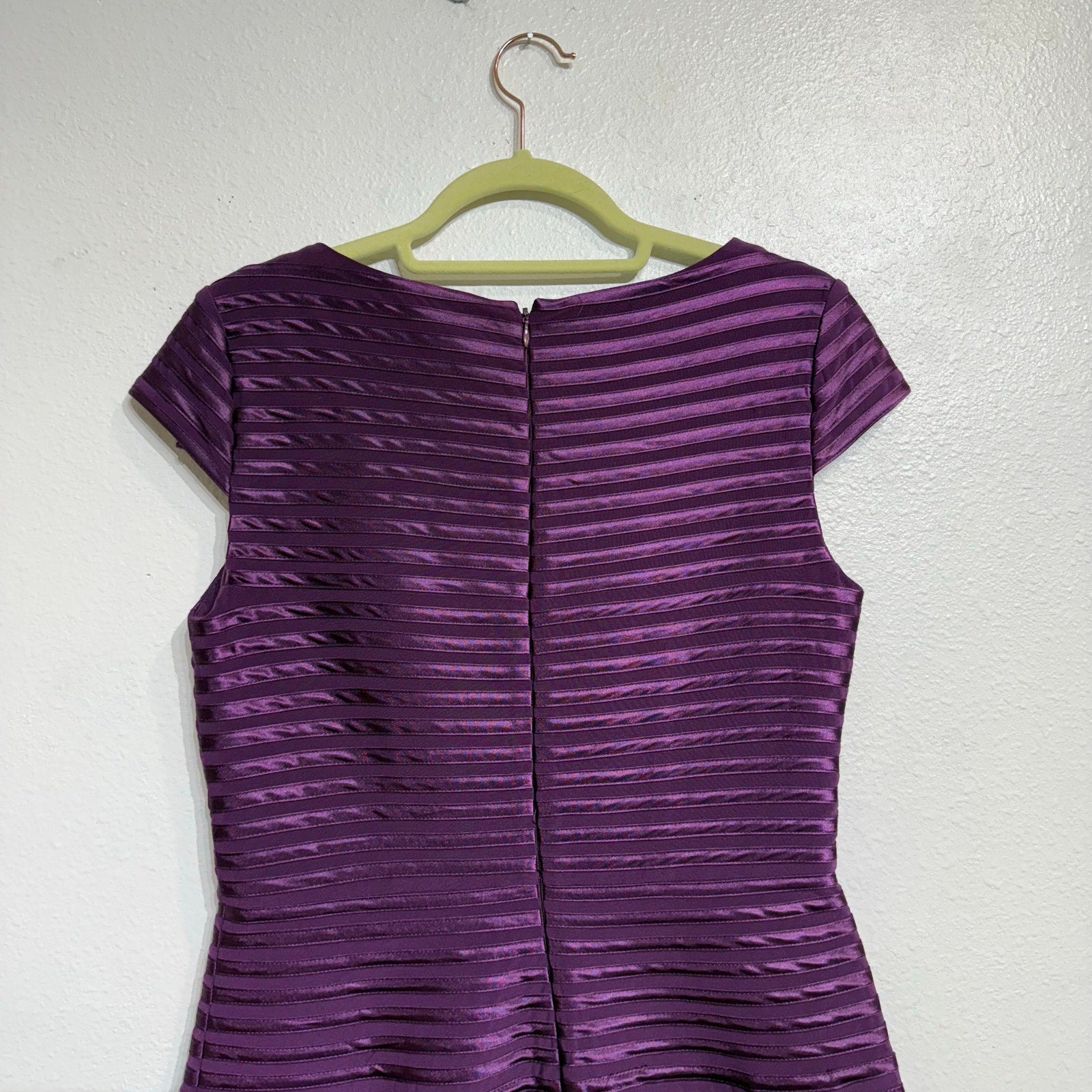 Adrianna Papell Purple Tiered Bandage Mini Bodycon Dress Sz 4 NWT