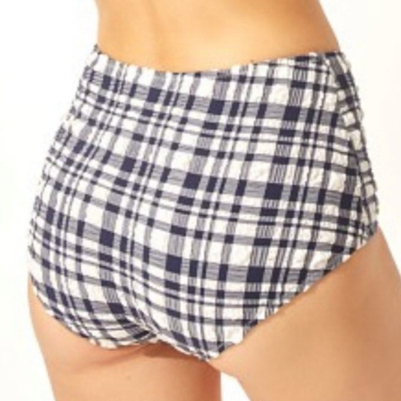 Solid & Striped Ginger Bikini Bottom Puckered Madras Sz XS NWT