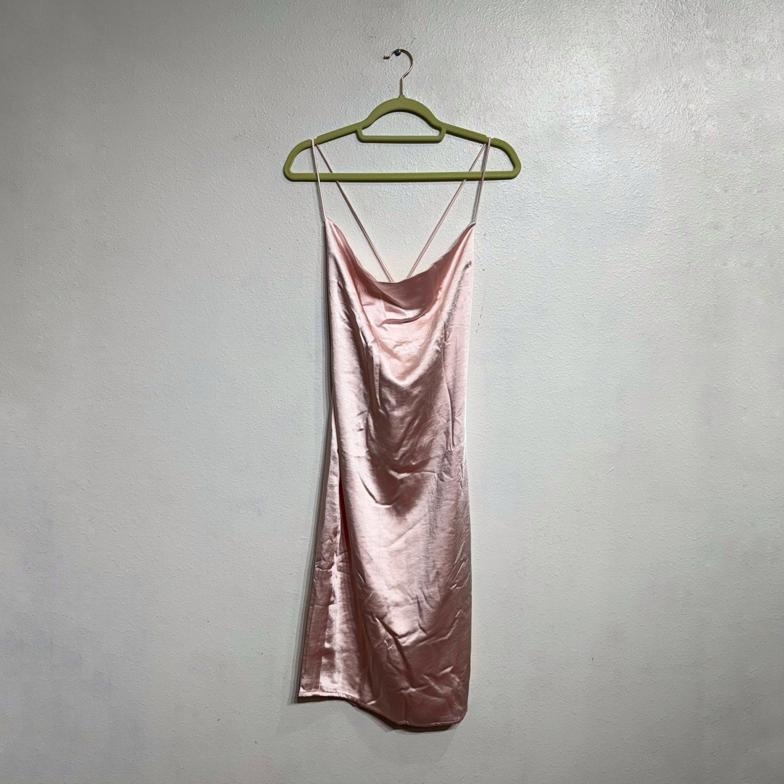 Superdown Blush Pink Billie Drape Midi Dress Sz M NWT