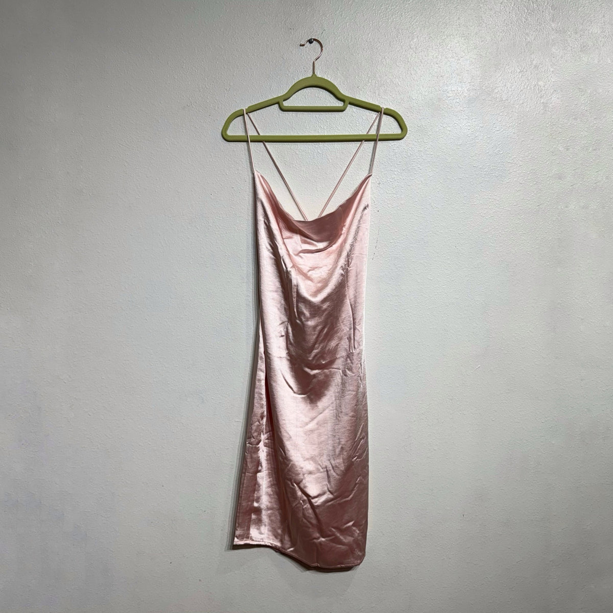 Superdown Blush Pink Billie Drape Midi Dress Sz M NWT