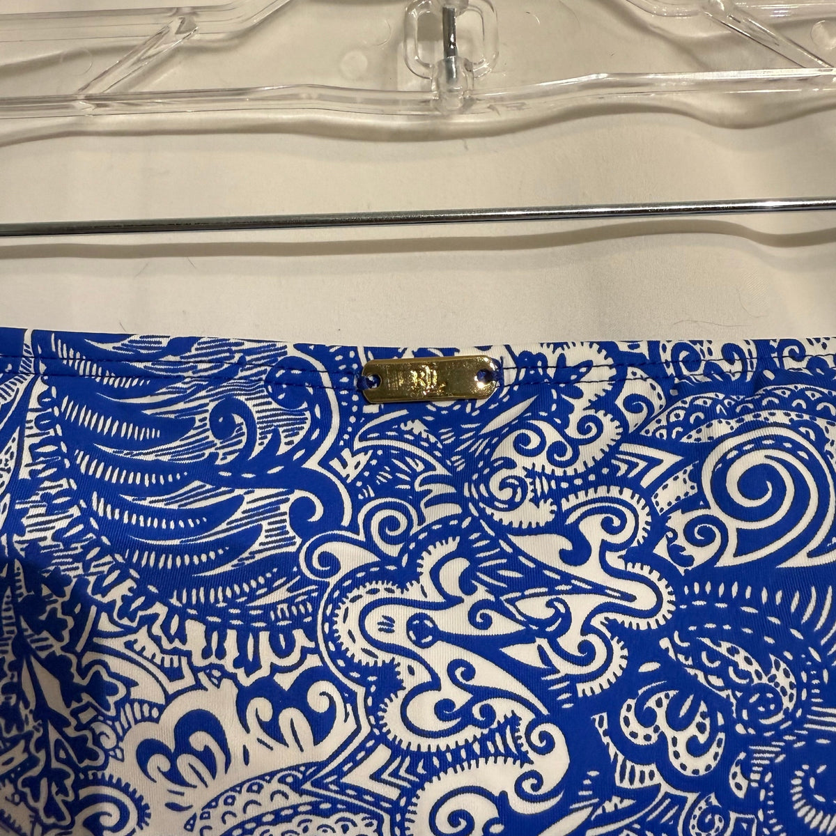 Ralph Lauren Blue Paisley Artisanal Woodblock Bikini Bottoms Sz 12 NWT