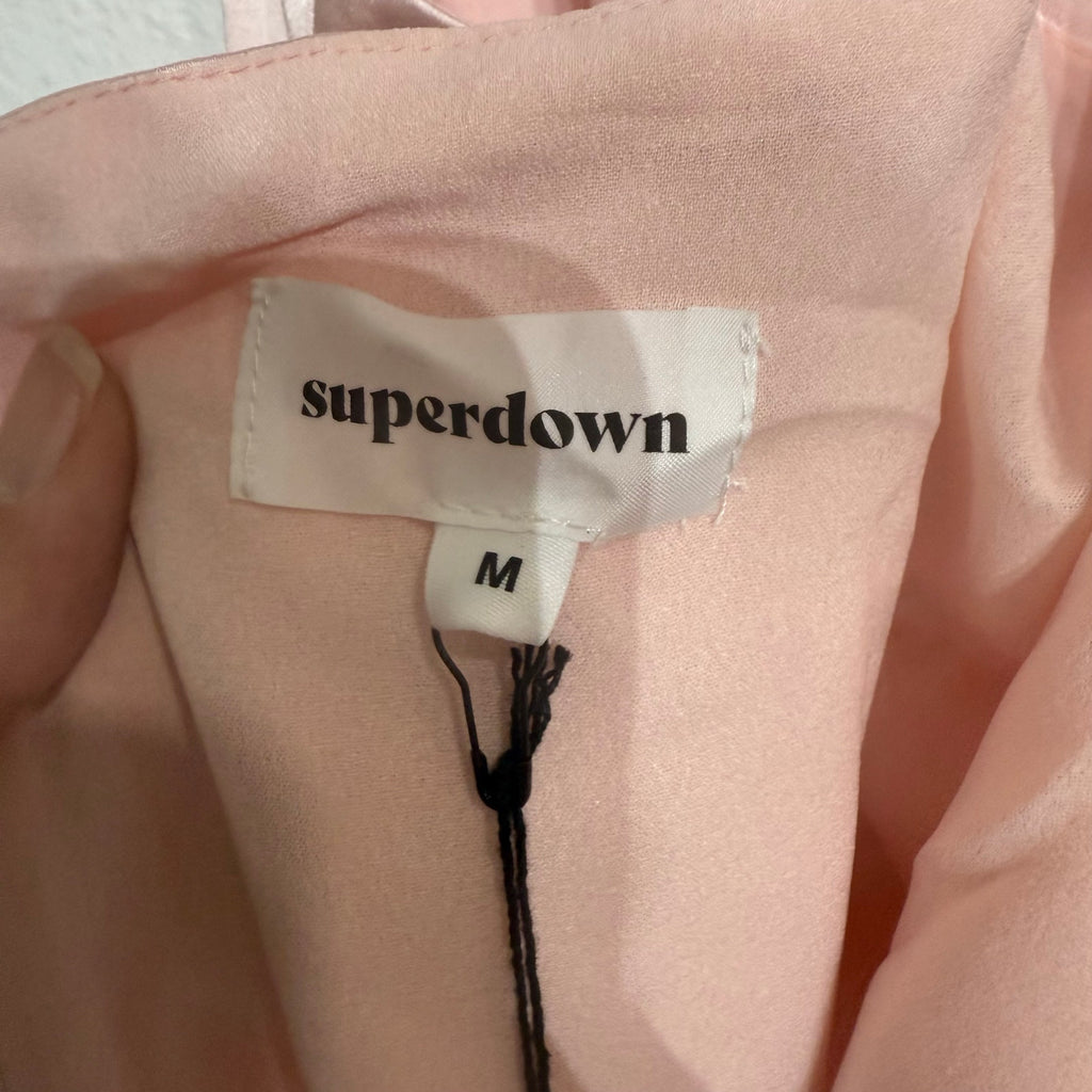 Superdown Blush Pink Billie Drape Midi Dress Sz M NWT