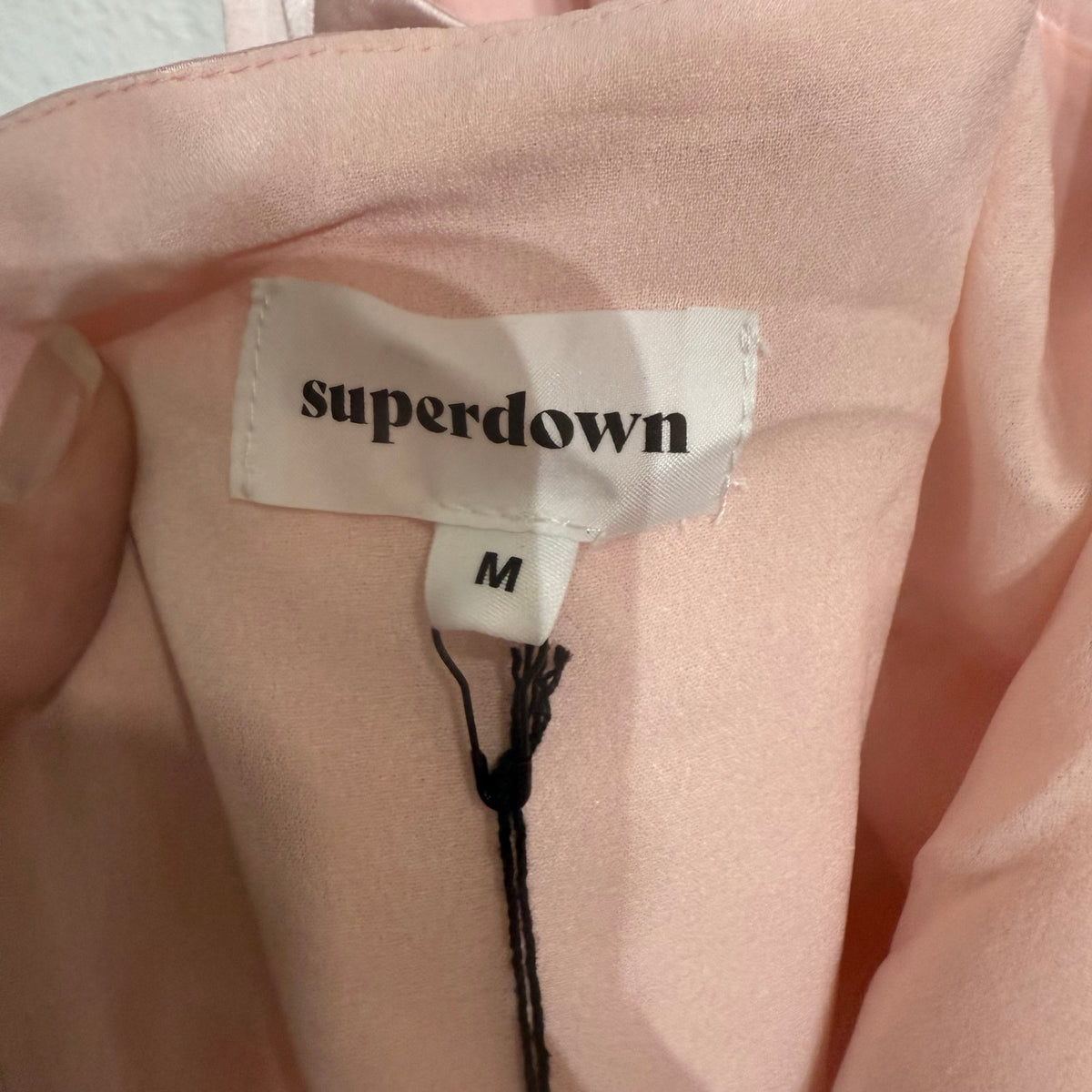Superdown Blush Pink Billie Drape Midi Dress Sz M NWT