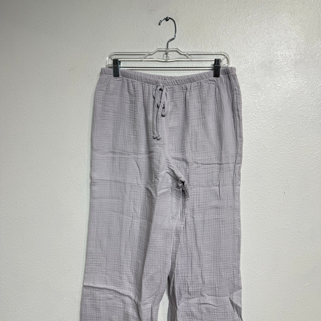 J. Valdi Lavender Cotton Swim Cover-Up Pants Sz L NWT