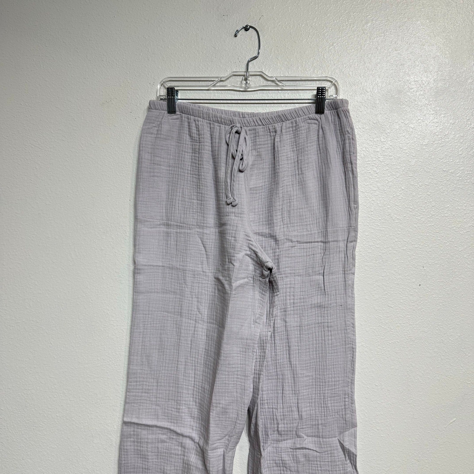 J. Valdi Lavender Cotton Swim Cover-Up Pants Sz L NWT