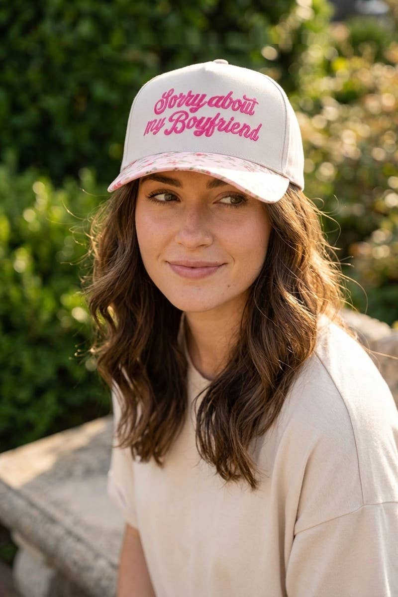 0519 Sorry About My Boyfriend Two Tone Snapback Hat SI-29864