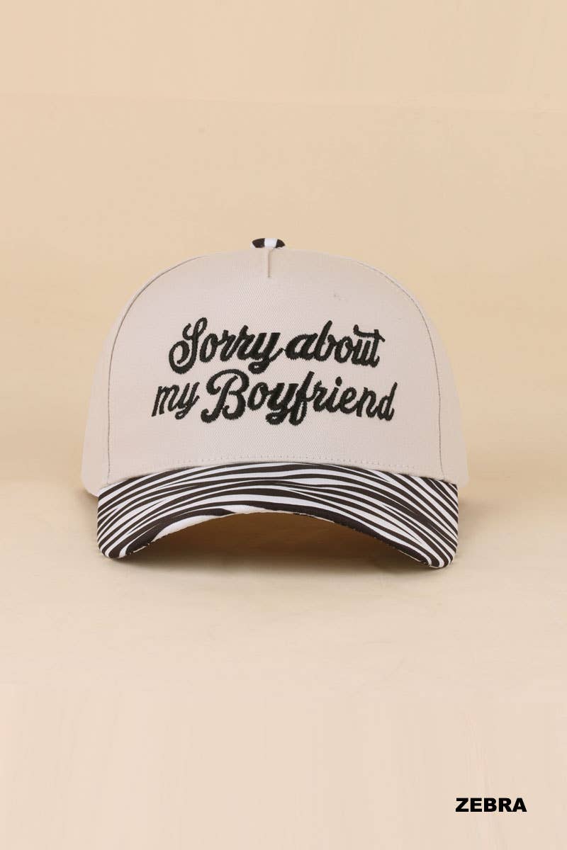 0519 Sorry About My Boyfriend Two Tone Snapback Hat SI-29864
