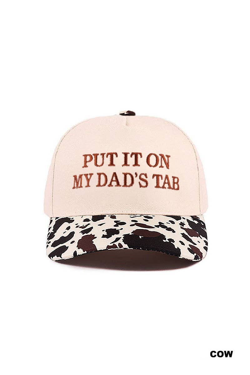 0512 Put It On My Dad's Tab Two Tone Cotton Hat SI-29720