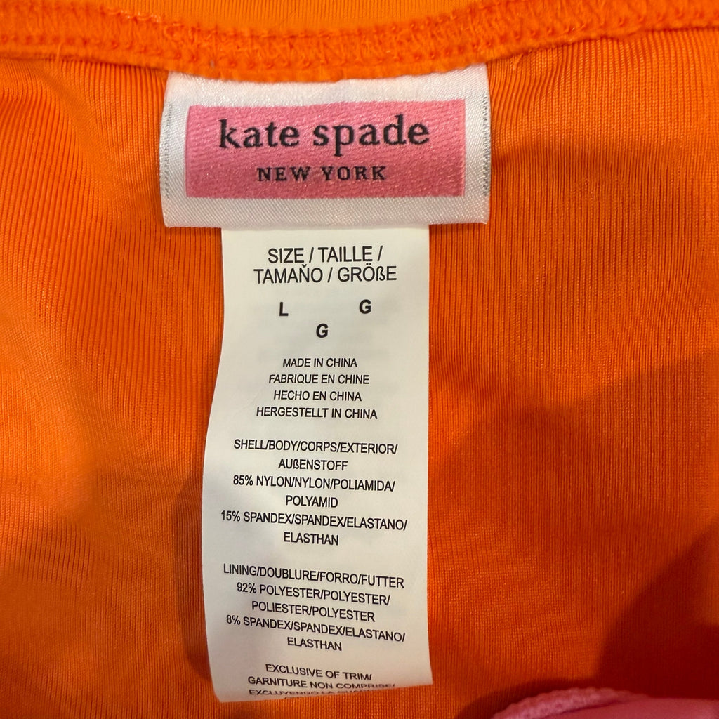 Kate Spade New York Surf Pink O-Ring Bikini Bottoms Sz L NWT