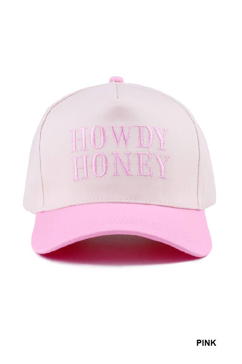 0812 Howdy Honey Two Tone Canvas Cotton Cap SI-28119