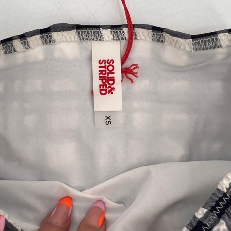 Solid & Striped Ginger Bikini Bottom Puckered Madras Sz XS NWT