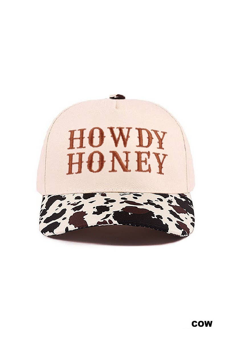 0812 Howdy Honey Two Tone Canvas Cotton Cap SI-28119
