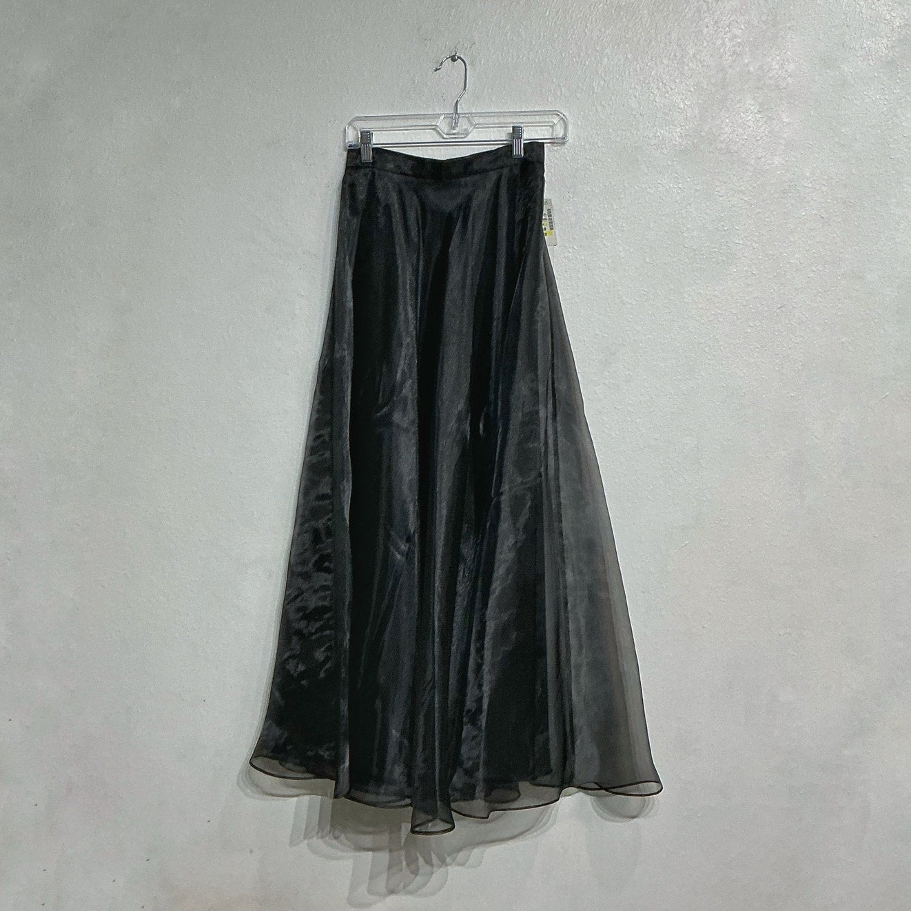 MSK Black Mesh Maxi Skirt Elastic Waist Sz M NWT