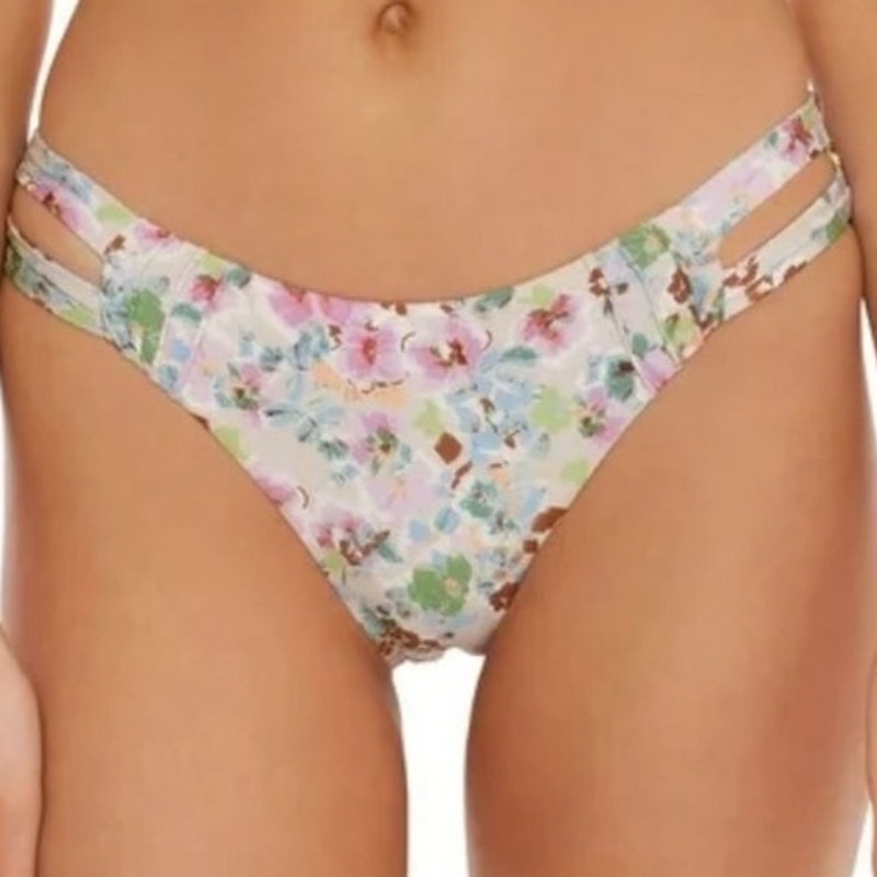 Isabella Rose Maui Floral Reversible Swim Bottom Sz M NWT